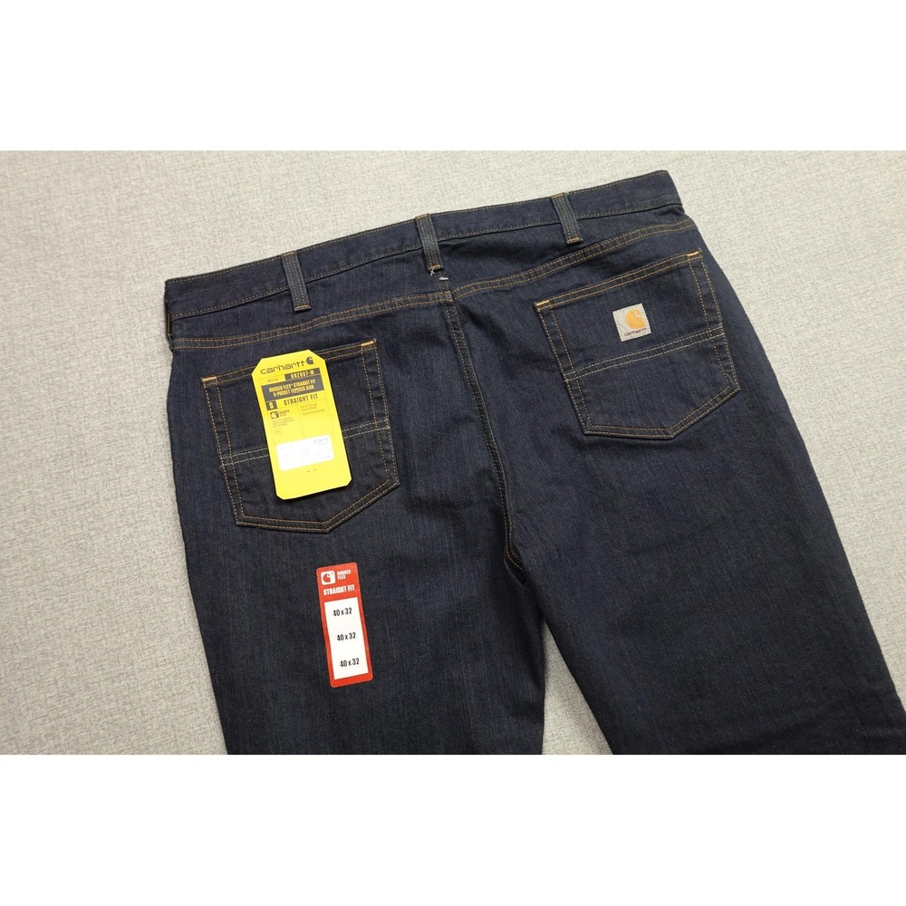 Carhartt Rugged Flex Straight Fit Jean Men 40x32 Blue Stretch Denim Tapered NWT